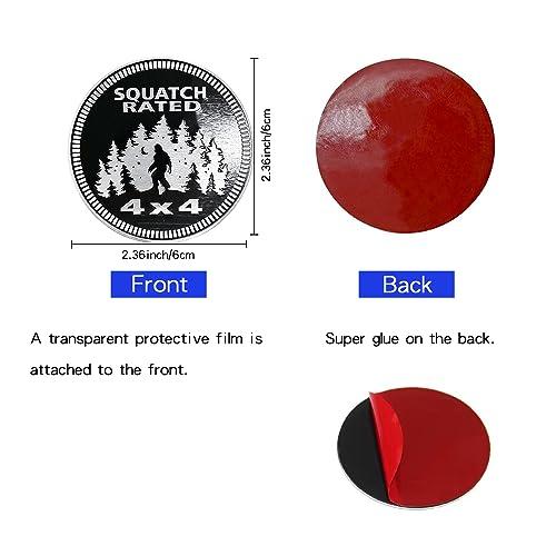 【並行輸入品】2 PCS Squatch Badge Rated Car Emblem, 4 x 4 Metal Automotive Badの画像