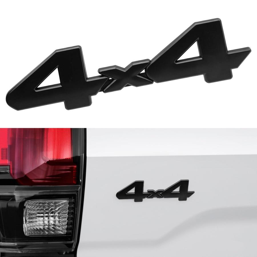 【並行輸入品】VIVFAN 4x4 Metal Emblem Sticker Badge Decal Black Fender Side Reの画像
