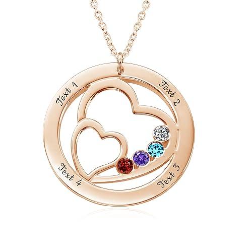 【並行輸入品】MeetMuse 10K 14K 18K Real Gold Personalized Heart Necklace with_4