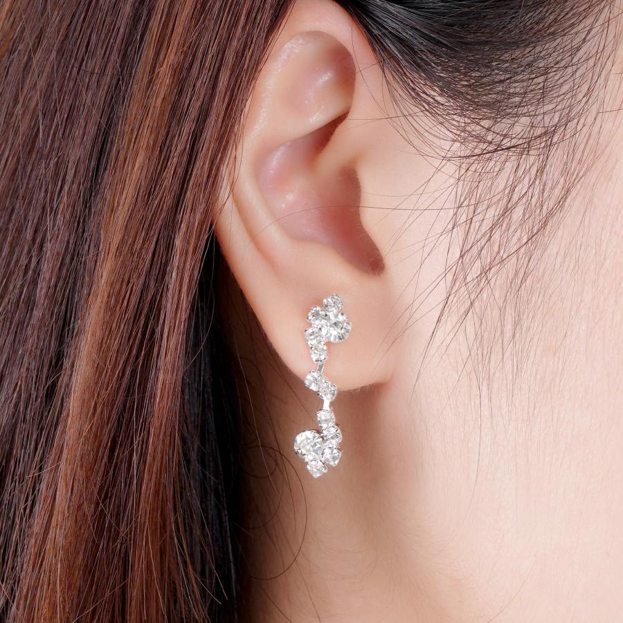 【並行輸入品】Jmkcoz Women Jewelry Set Silver Necklace Earrings Bracelet Rhine_9