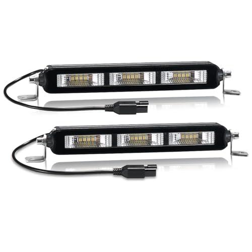 【並行輸入品】BUNKER INDUST 2個 7インチ スリムLEDライトバー DTコネクタ付き 2400LM 単列フラッドLEDライトポッドの画像