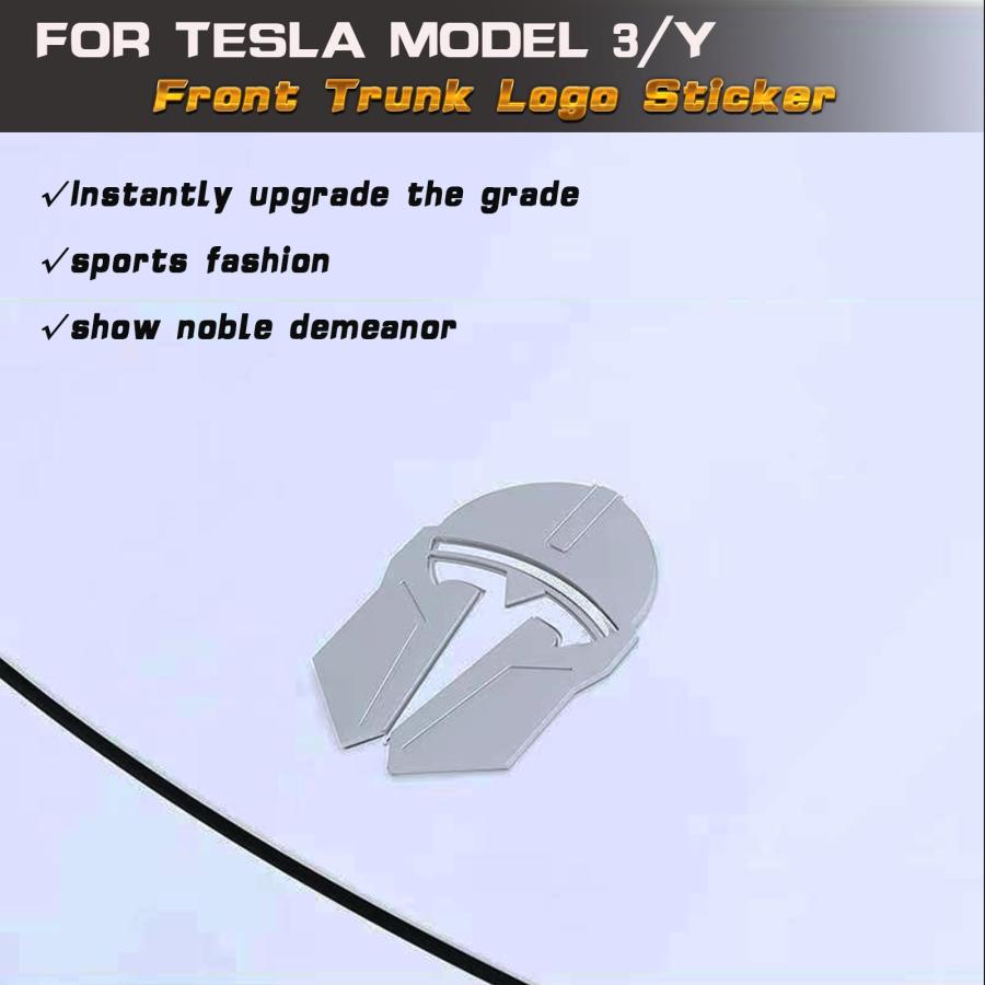 並行輸入品】YHCDSEA for Tesla Model 3 Y Front Logo Sticker， Metal