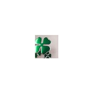 【並行輸入品】4 Pieces Green Silver Four Leaf Clover Logo Decal Car Stickers Fの画像