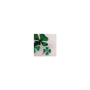【並行輸入品】4 Pieces Green Silver Four Leaf Clover Logo Decal Car Stickers Fの画像