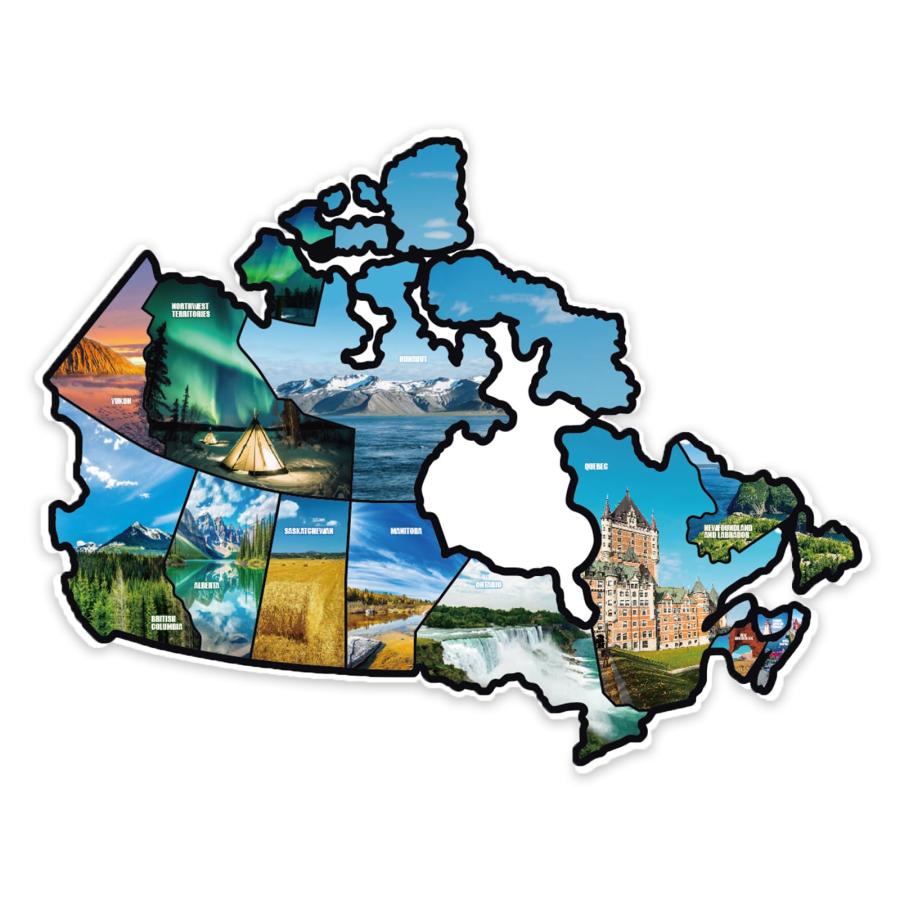 【並行輸入品】JDDRY RV Decal and Sticker,Canada Travel Map Sticker,Vinyl ...