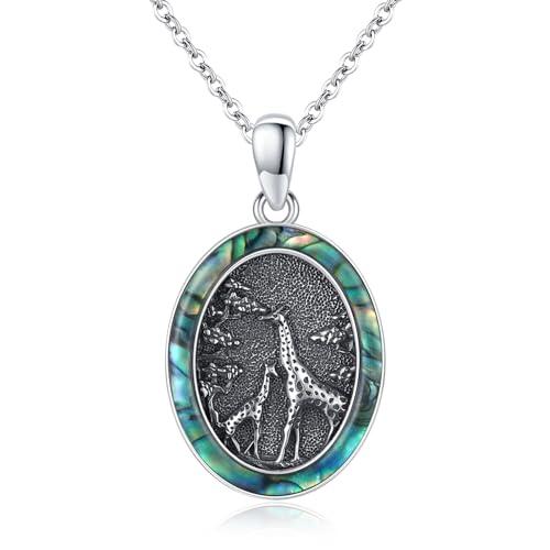 【並行輸入品】Twoowl Giraffe Necklace 925 Sterling Silver Giraffe Pendant with_1