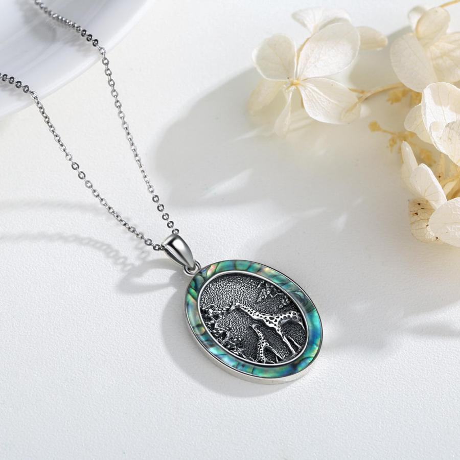 【並行輸入品】Twoowl Giraffe Necklace 925 Sterling Silver Giraffe Pendant with_3