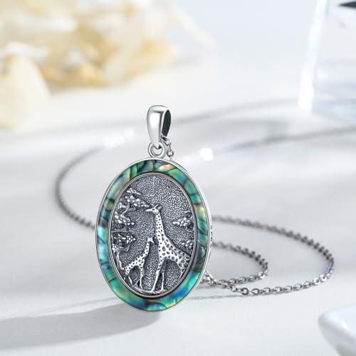 【並行輸入品】Twoowl Giraffe Necklace 925 Sterling Silver Giraffe Pendant with_7