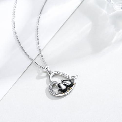 【並行輸入品】ペンギンネックレス S925スターリングシルバー クリスマス ペンギンペンダントネックレス レディース ガールズ 恋人に 永遠に愛の画像