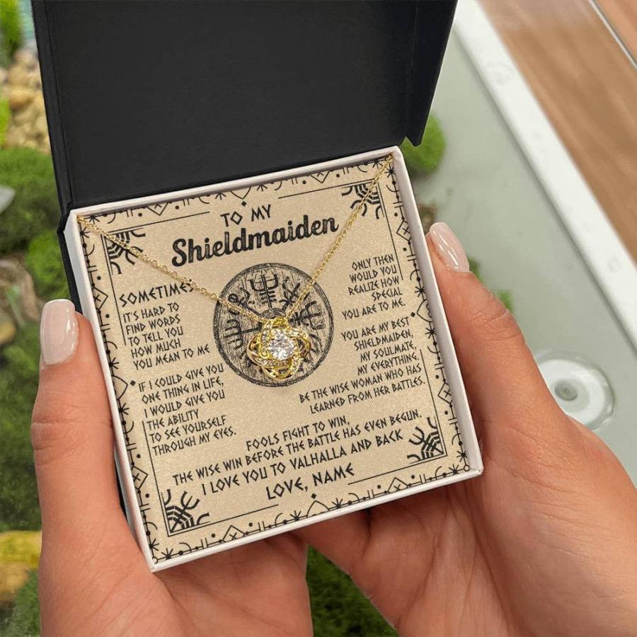 【並行輸入品】Yametee My Shieldmaiden ネックレス I Love You to Valhalla and Back バイキ_3