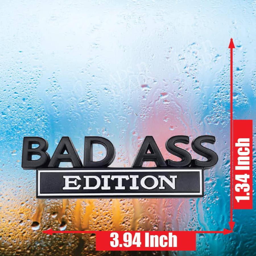 【並行輸入品】Car Bad Ass Edition Emblem, 3D Fender Badge Decal Car Sticker wiの画像