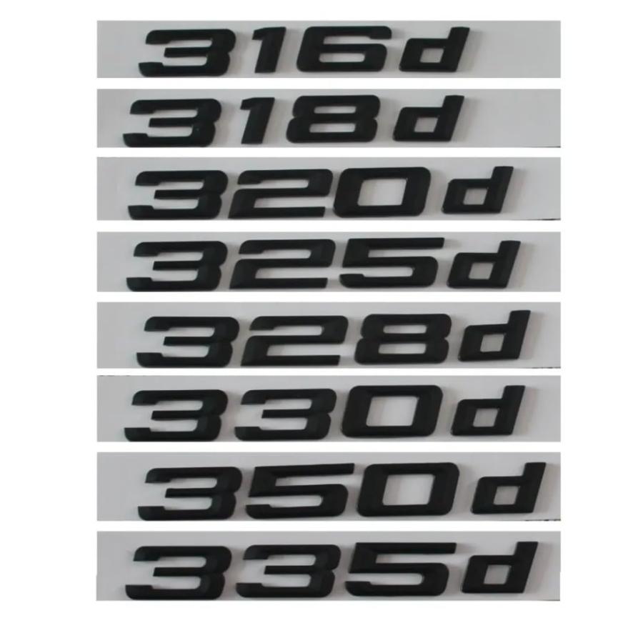Matt Black 316d 318d 320d 325d 328d 330d 335d Car Emblems Rear N 並行輸入品 ...