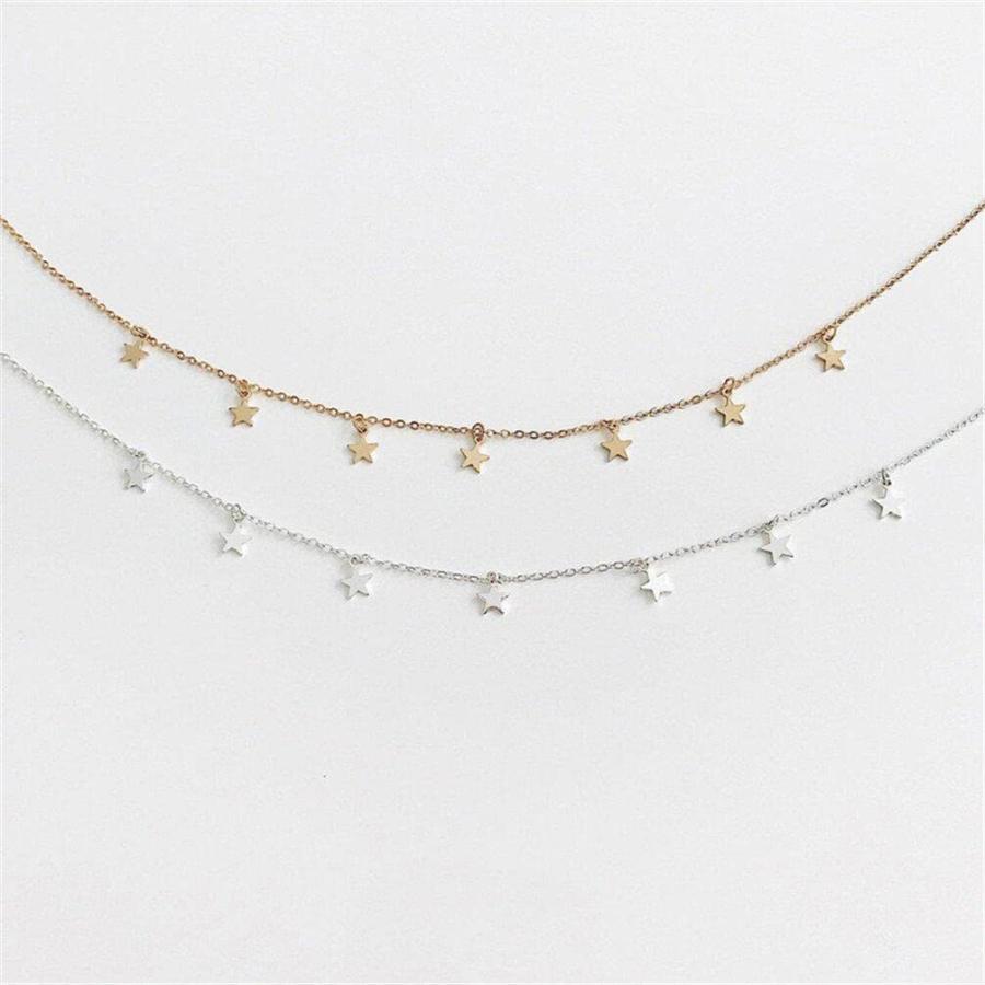 【並行輸入品】Trendy Five Pointed Star Necklace Clavicle Chain Choker For Wome_6
