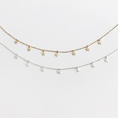 【並行輸入品】Trendy Five Pointed Star Necklace Clavicle Chain Choker For Wome_7