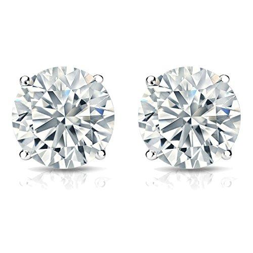 【並行輸入品】IGI Certified 1 Carat Lab Grown Diamond Round Stud Earrings forの画像