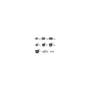 【並行輸入品】Non Stick Cookware Set by Primaware   18 Pieces, Red   Essential_5