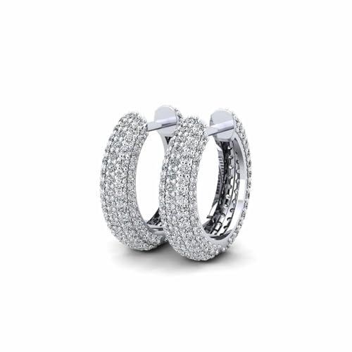 【並行輸入品】925 Sterling Silver 5.1TCW (2MM) Round Brilliant Cut D Color Moiの画像