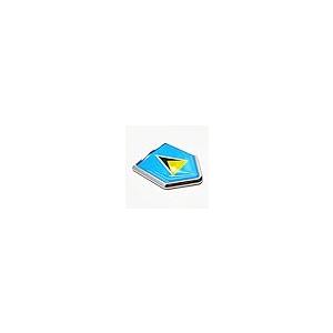 【並行輸入品】Overdecor 2 Pack St. Lucia Flag Decal Saint Lucian Sticker Embleの画像