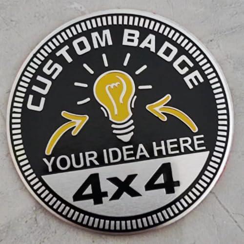 【並行輸入品】Custom Rated Emblem Rated Badge 4 x 4 Metal Car Badge 3D Decoratの画像