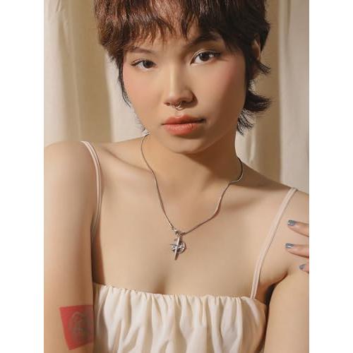 【並行輸入品】OJERRY グランジ オパール スター ネックレス Y2K ジュエリー 女性用 トレンディなスタッフギフト ティーンの女の子に,の画像