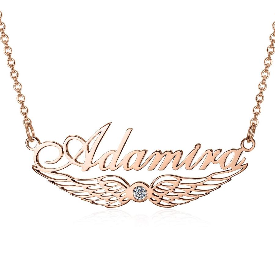 【並行輸入品】LWXIE Diamond Name Necklace Personalized 925 Sterling Silver Nam_6