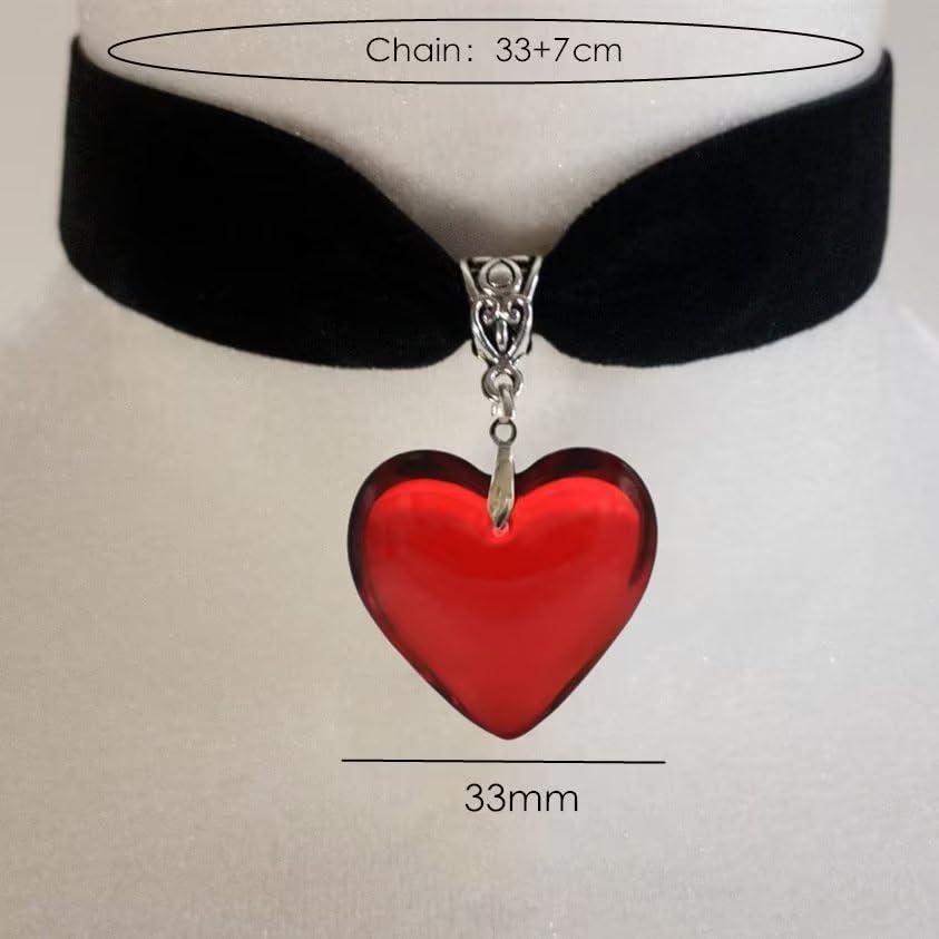 【並行輸入品】Zhang shine Y2k Heart Necklace Gothic Love Heart Y2k Aesthetic P_2