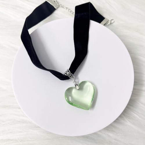 【並行輸入品】Zhang shine Y2k Heart Necklace Gothic Love Heart Y2k Aesthetic P_8
