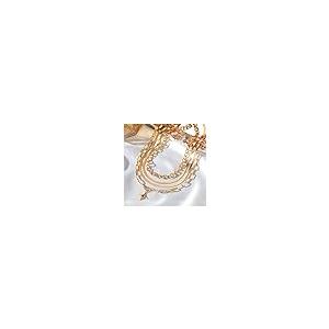 【並行輸入品】QYGhli 14Kゴールドメッキ 上品なゴールドネックレス 薄いゴールドチェーンネックレス 女性用チョーカーネックレス ガールズ_5