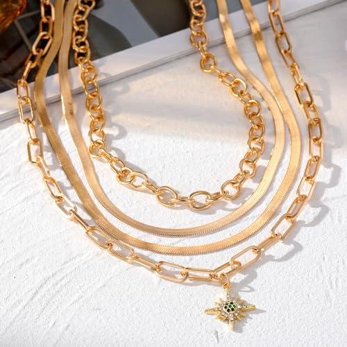 【並行輸入品】QYGhli 14Kゴールドメッキ 上品なゴールドネックレス 薄いゴールドチェーンネックレス 女性用チョーカーネックレス ガールズ_7