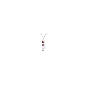 【並行輸入品】10K 14K 18K Solid Gold Personalized Mother Necklace with 4 Birthの画像