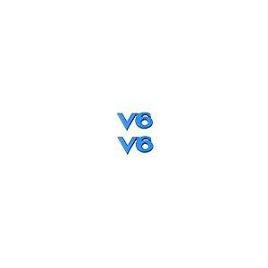 【並行輸入品】XGW 2 Pack V6 Car Emblem 3D Letters Stickers Premium Metal Badgeの画像