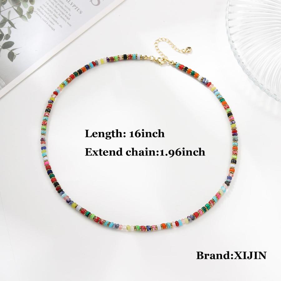 並行輸入品】XIJIN 天然石ビーズネックレス レディース ハンドメイド