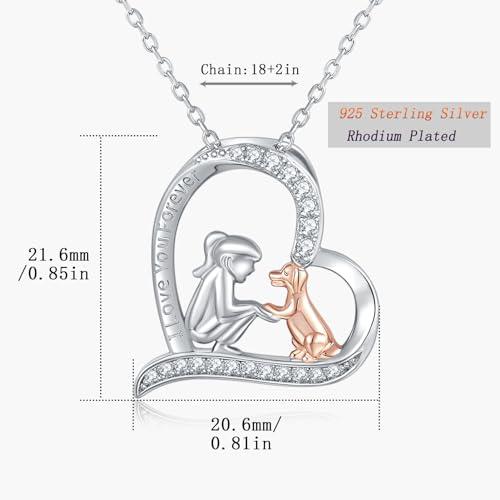 【並行輸入品】GW フクロウ/犬用ネックレス レディース ガールズ 925スターリングシルバー ラブハートペンダントネックレス 動物 フクロウ_7