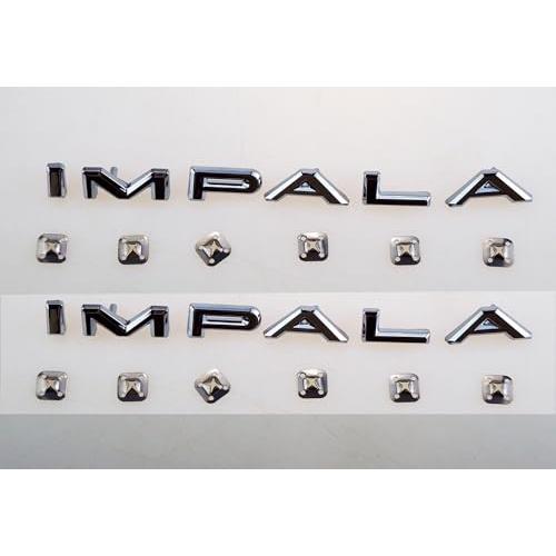 2Pc 1964 64 Impala Quarter Panel Emblems 3D Badge Letters Namepl 並行輸入品