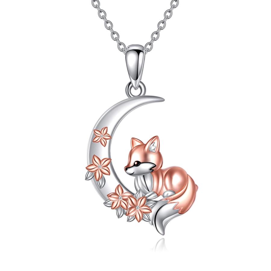 【並行輸入品】LUHE キツネ/猫/フクロウ/犬/ハチドリネックレス スターリングシルバー フクロウペンダントネックレス フクロウジュエリー フ