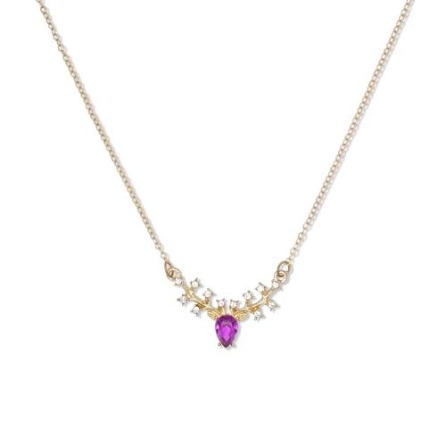 【並行輸入品】Vanilla Joey 鹿ペンダントネックレス 女性用 ゴールドメッキネックレス トレンディ かわいいネックレス レディース モ_1