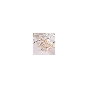 【並行輸入品】Kim Carrey 24K リアルゴールドメッキ S925シルバーネックレス 女性用 イニシャル上品なレイヤードネックレス レデ_5