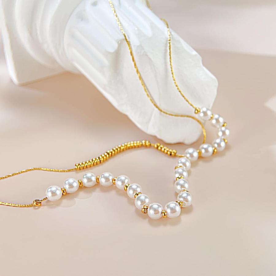 【並行輸入品】Kim Carrey 24K リアルゴールドメッキ S925シルバーネックレス 女性用 イニシャル上品なレイヤードネックレス レデ_6