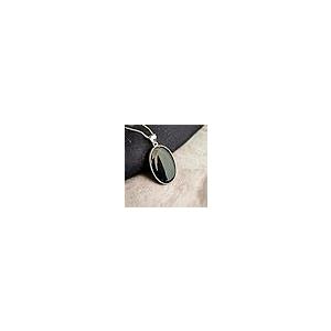 【並行輸入品】Black Onyx Pendant for Women/Girls, Black Onyx Gemstone Necklaceの画像
