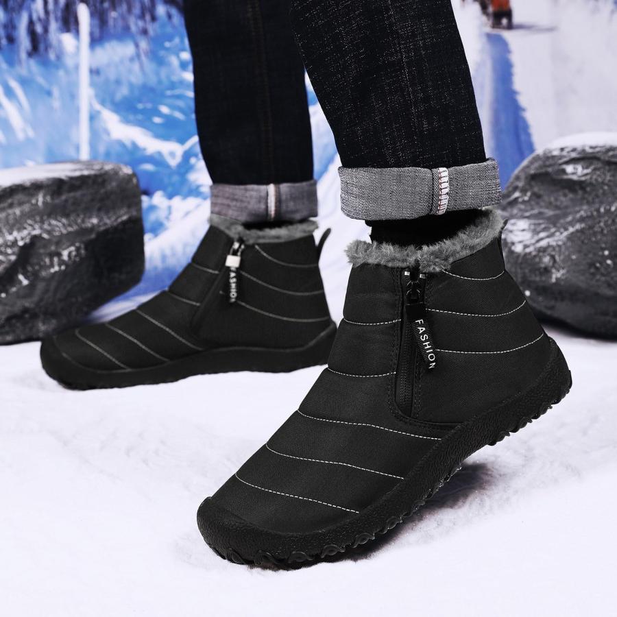 【並行輸入品】IWIHMIV Men Winter Shoes Lightweight Warm Snow Boots Outdoor Cot_3
