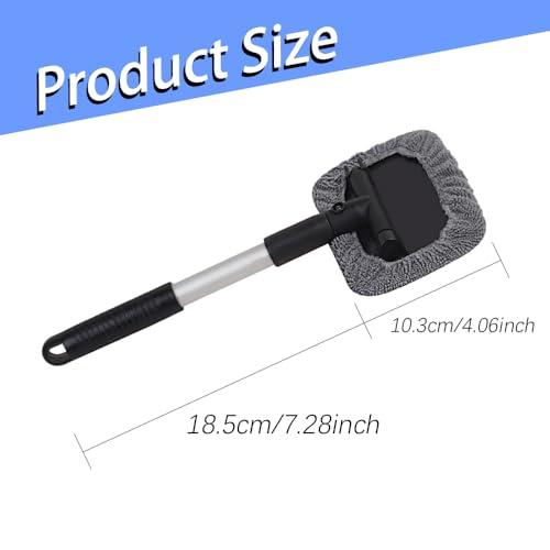 【並行輸入品】カークリーニングウィンドウツール フロントガラスクリーナー マイクロファイバークロス&伸縮ハンドル フロントガラスクリーニングツー |  | 04