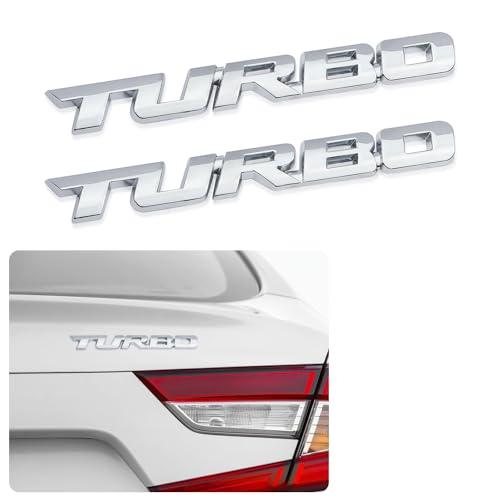 【並行輸入品】2PCS Turbo Letter Car Emblem,Metal Car Decals 3D Car Stickers foの画像