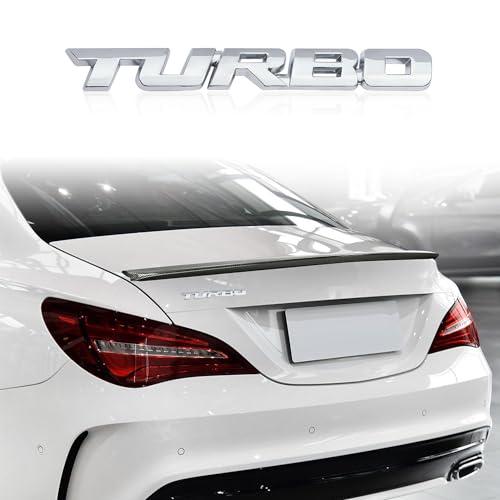 【並行輸入品】2PCS Turbo Letter Car Emblem,Metal Car Decals 3D Car Stickers foの画像