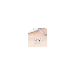 【並行輸入品】Rikelus Personalized 1 5 Birthstones Necklace for Women Mom Wifeの画像