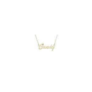 【並行輸入品】Rikelus 10K 14K 18K Gold Personalized Nameplate Diamond Necklaceの画像