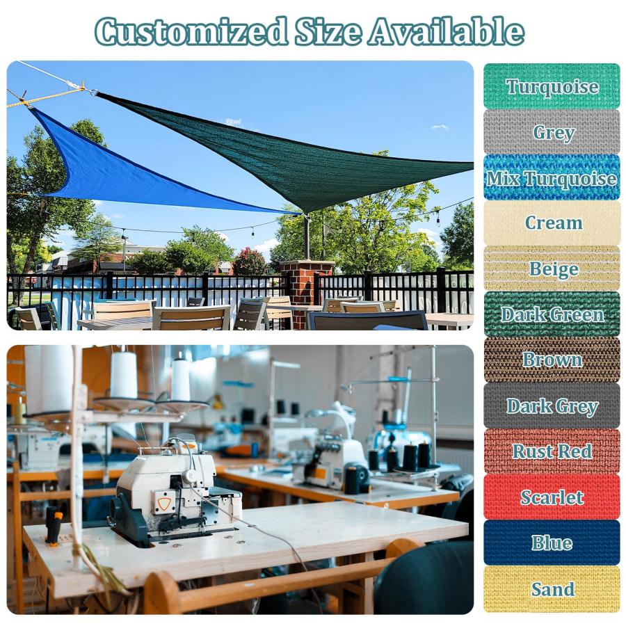 Shade&Beyond 12'x16' Shade Sail Rectangle, UV Block Breathable S 並行輸入品｜best-style｜04