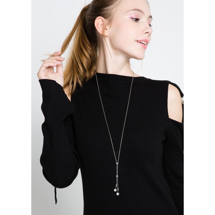 DAOSHANG スターリングシルバー パール ラリアット ネックレス DAOSHANG スターリングシルバー パール ラリアット ネックレス
