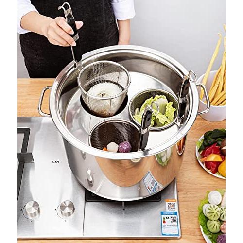 【並行輸入品】3/4/5 Holes Pasta Cooker Insert Set, Stainless Steel Pasta Pot A_7