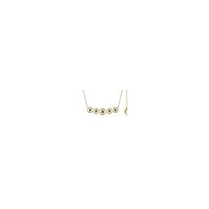 【並行輸入品】Natural Emerald Bar Necklace For Women， Emerald Contemporary Pen