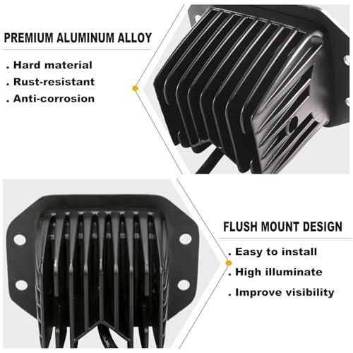 【並行輸入品】PKEDUO 5inch Cube Flush Mount LED Pods 25W Red Backup Reverse Liの画像
